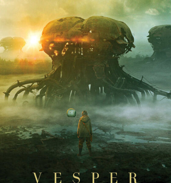 A girl stands before a strange octopus like machine with an orange glow to it's head. Above is written: One Seed Can Change Everything." Below reads "Vesper"