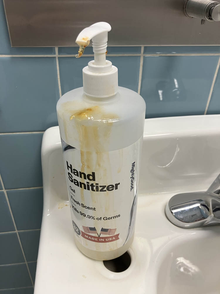 Dirty Clean hand sanitizer out and about