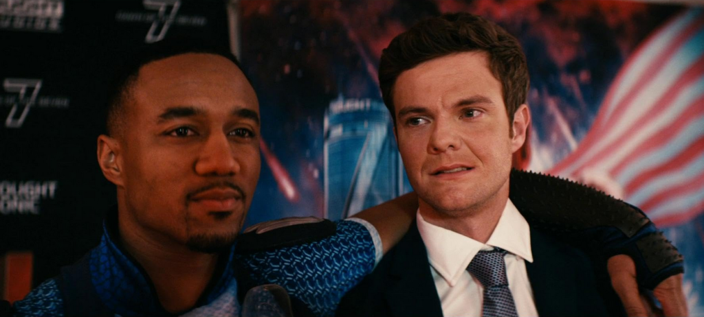 Jessie T. Usher and Jack Quaid in The Boys.