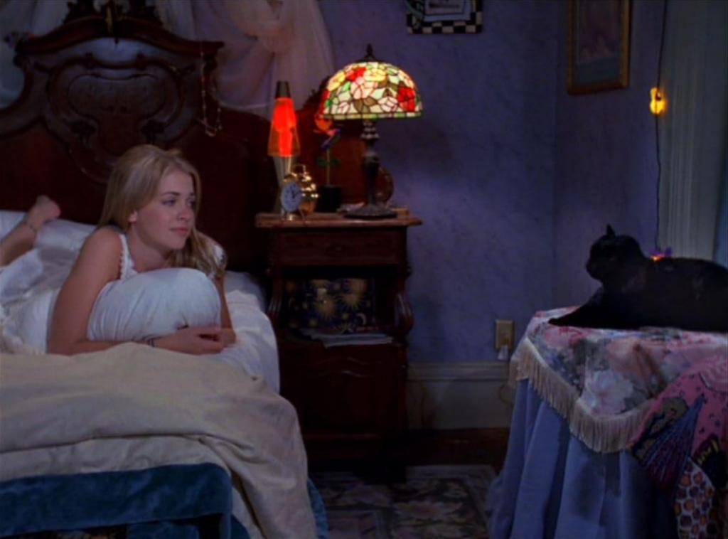 Melissa Joan Hart and Nick Bakay in Sabrina the Teenage Witch.