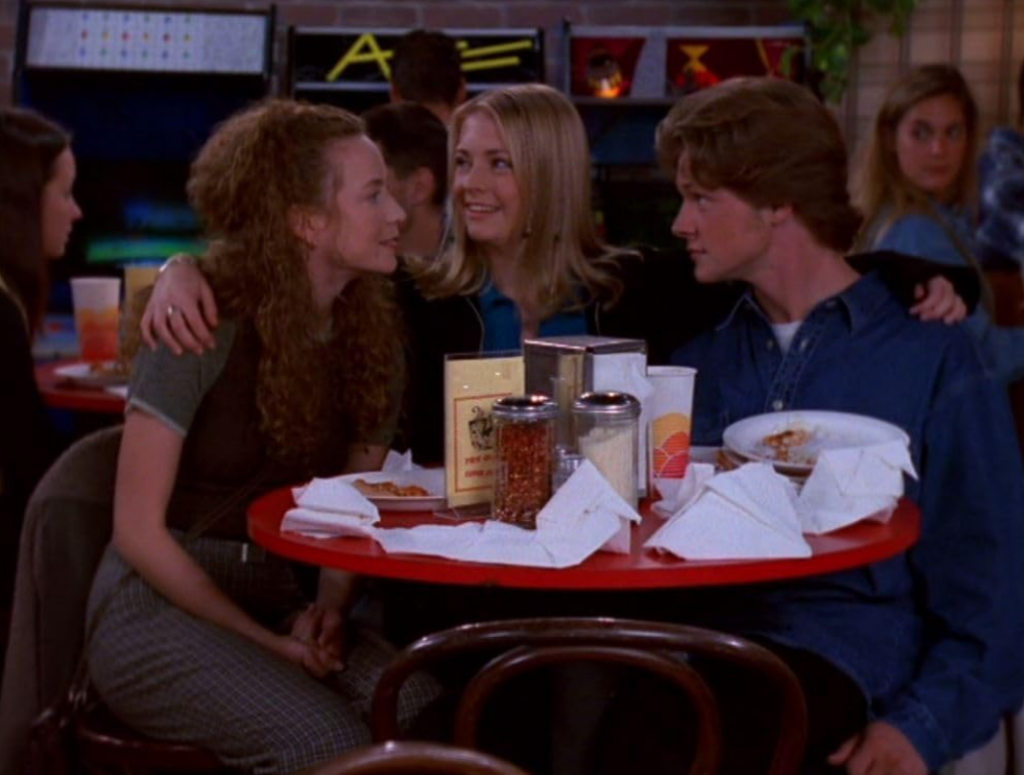 Melissa Joan Hart, Michelle Beaudoin and Nate Richert in Sabrina the Teenage Witch.