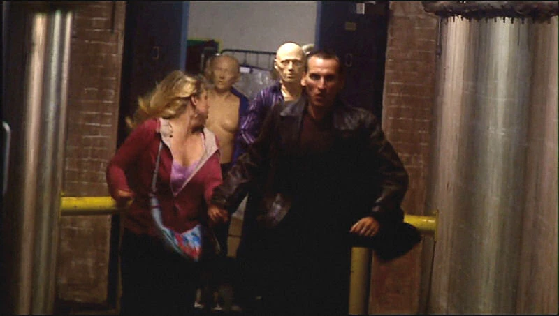 Christopher Eccleston and Billie Piper as the Ninth Doctor and Rose Tyler