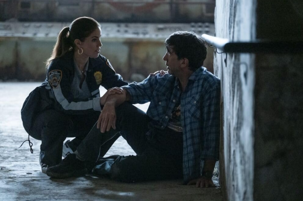 Ana Ortiz and David Schwimmer in Goosebumps The Vanishing. 