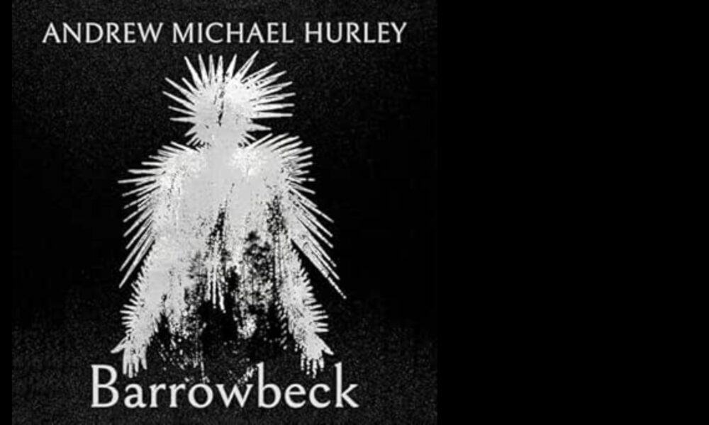 Barrowbeck cover. White human like shape on black background.