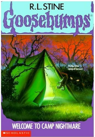 Original cover for Goosebumps Welcome To Camp Nightmare. 