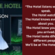 The Hotel book Cover, white ghost like figure being sucked into a doorway.