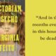 Book cover featuring close up of Victorian style doll with yellow smudged title